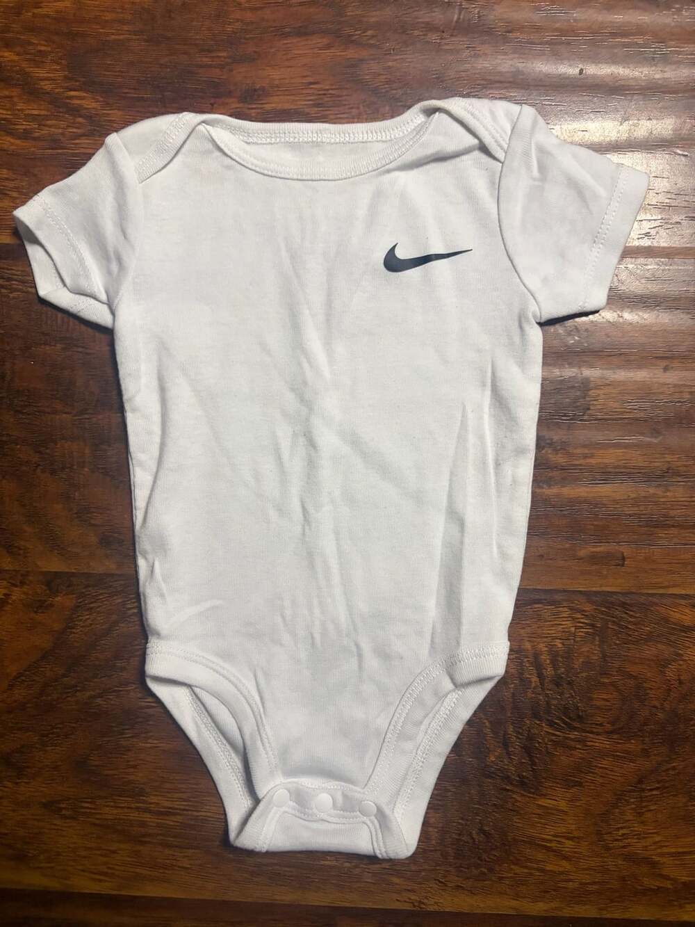 Nike Bodysuit Size 9M White Short Sleeve